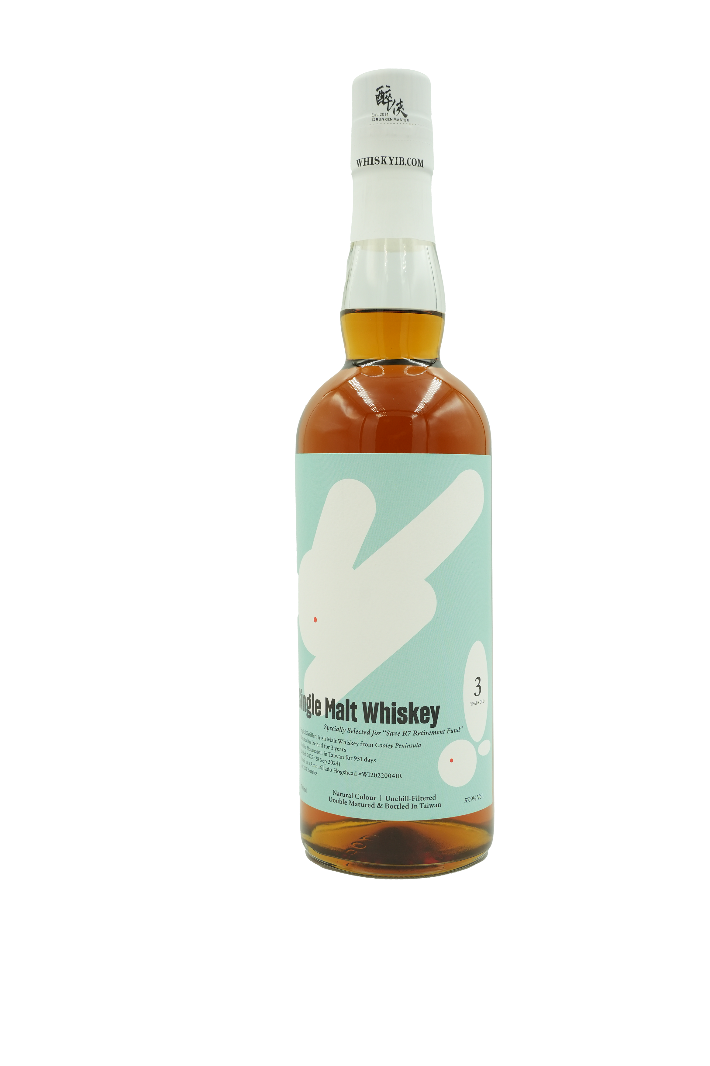Single Malt Whiskey 3 years old Double Matured in Taiwan For 951 Days