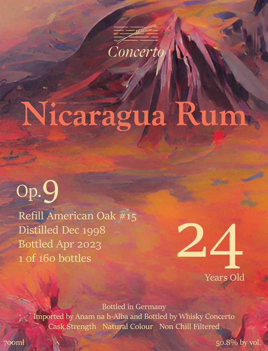 Whisky Concerto Op.9 [Volcanic Flower] Nicaragua Rum 24 years old